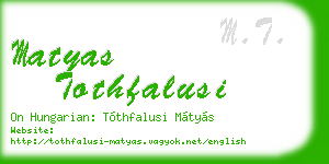 matyas tothfalusi business card